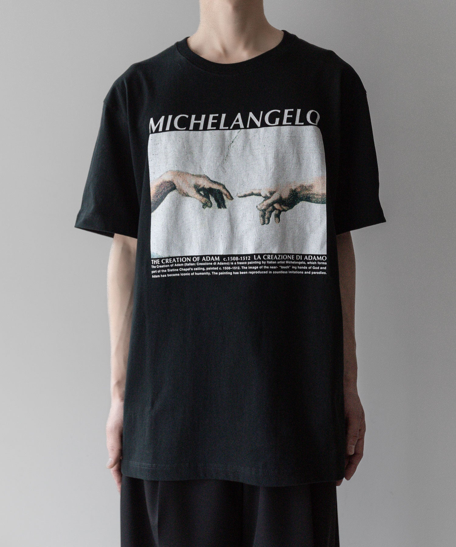 MICHELANGELO PRINT TEE S/S tshirts tシャツ  ティーシャツ カットソー 古着 ビンテージ ヴィンテージ 絵画 ストリート モード メンズ レディース ユニセックス  20代 30代 かっこいい おしゃれ アパレル ブランド コーデ  着こなし 着画 シティボーイ シティガール メンズライク アート おすすめ