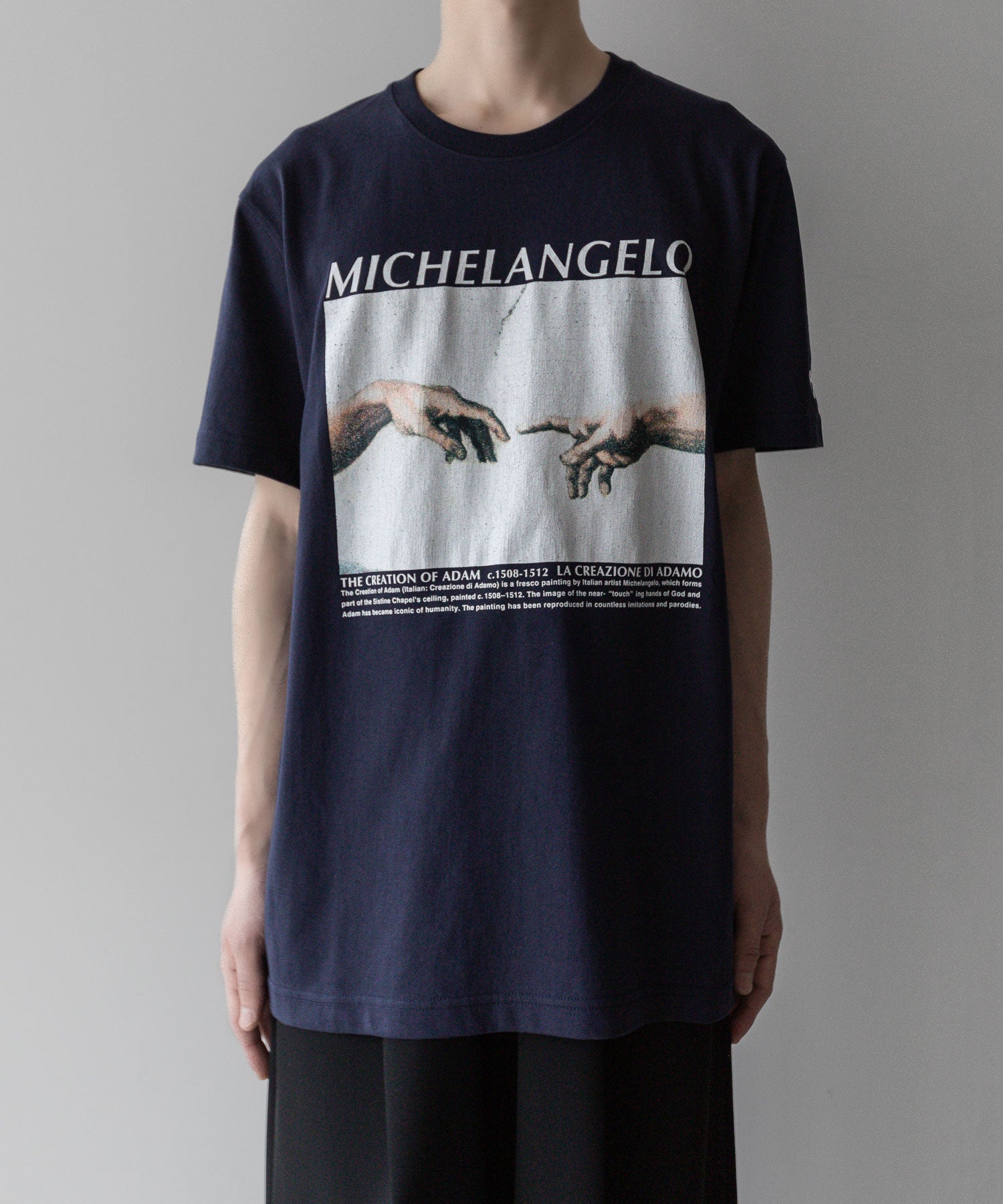 MICHELANGELO PRINT TEE S/S tshirts tシャツ  ティーシャツ カットソー 古着 ビンテージ ヴィンテージ 絵画 ストリート モード メンズ レディース ユニセックス  20代 30代 かっこいい おしゃれ アパレル ブランド コーデ  着こなし 着画 アート おすすめ