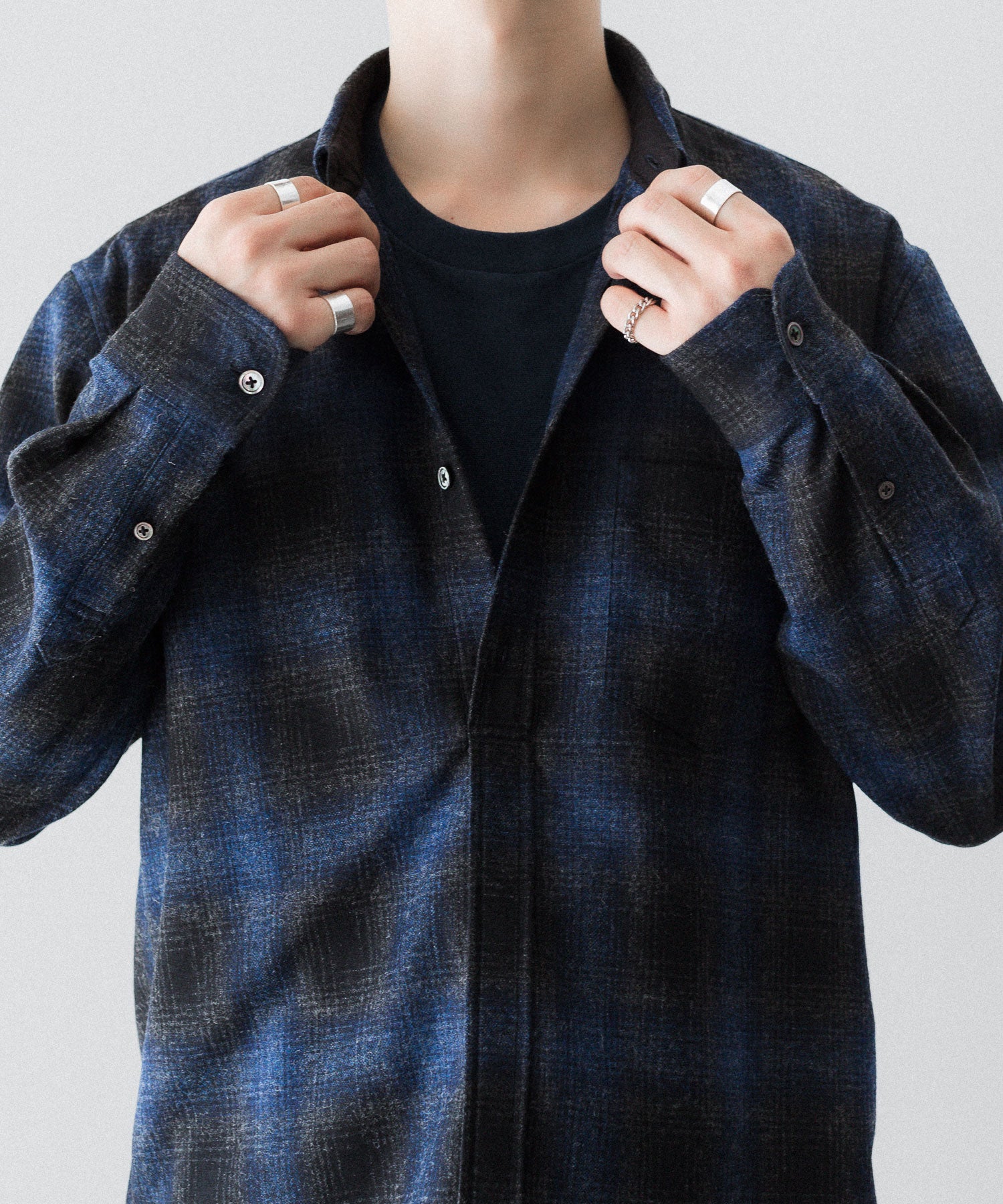 CLASSIC OMBRE CHECK PO SHIRTS L/S