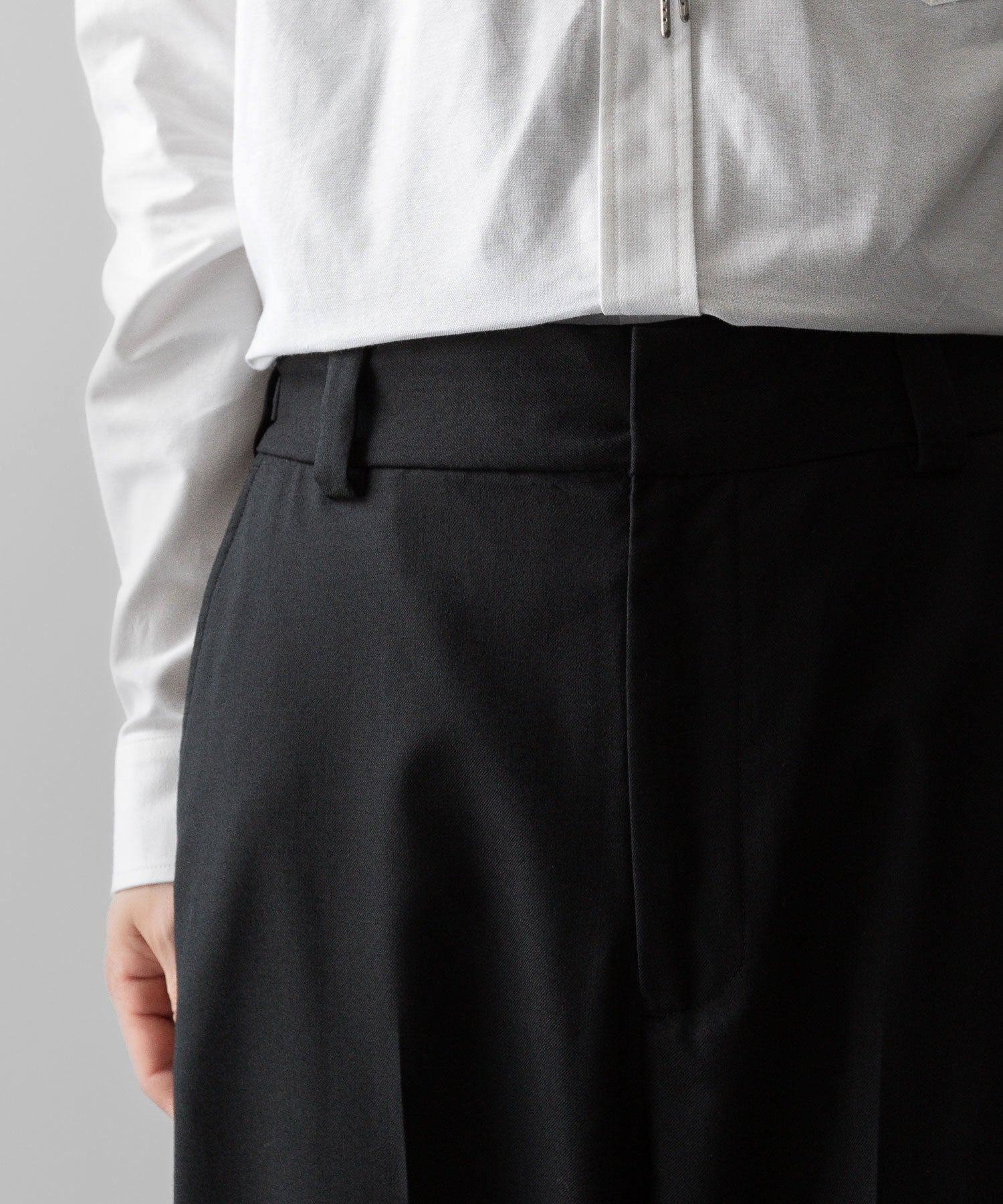 4月上旬お届け [anytee classics] Officer Pants_Black |