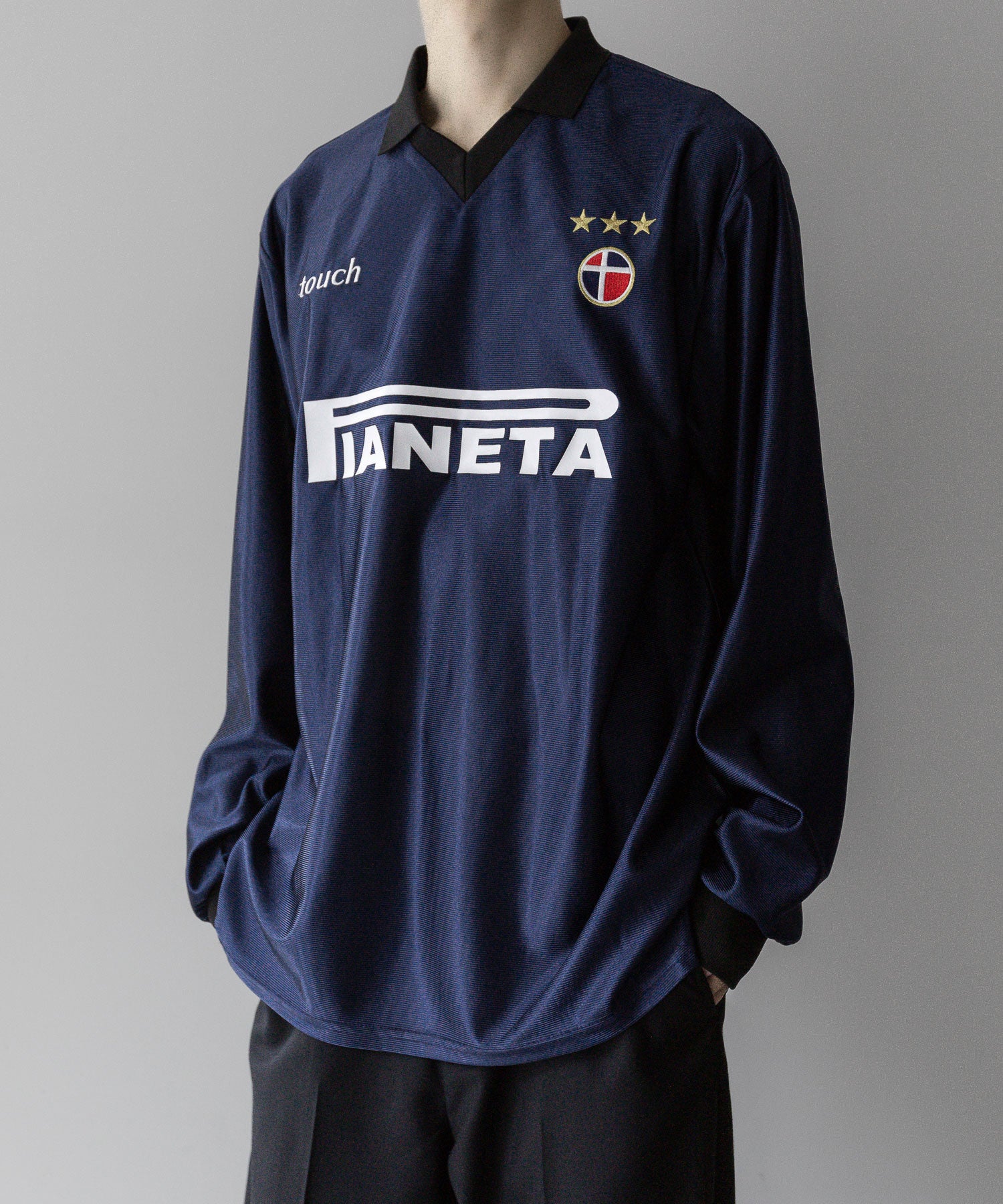 SOCCER GAME SHIRTS L/S football フットボール サッカーシャツ ネイビー ストリート モード メンズ レディース ユニセックス 20代 30代 かっこいい おしゃれ アパレル ブランド トレンド 流行 コーデ  着こなし 着画