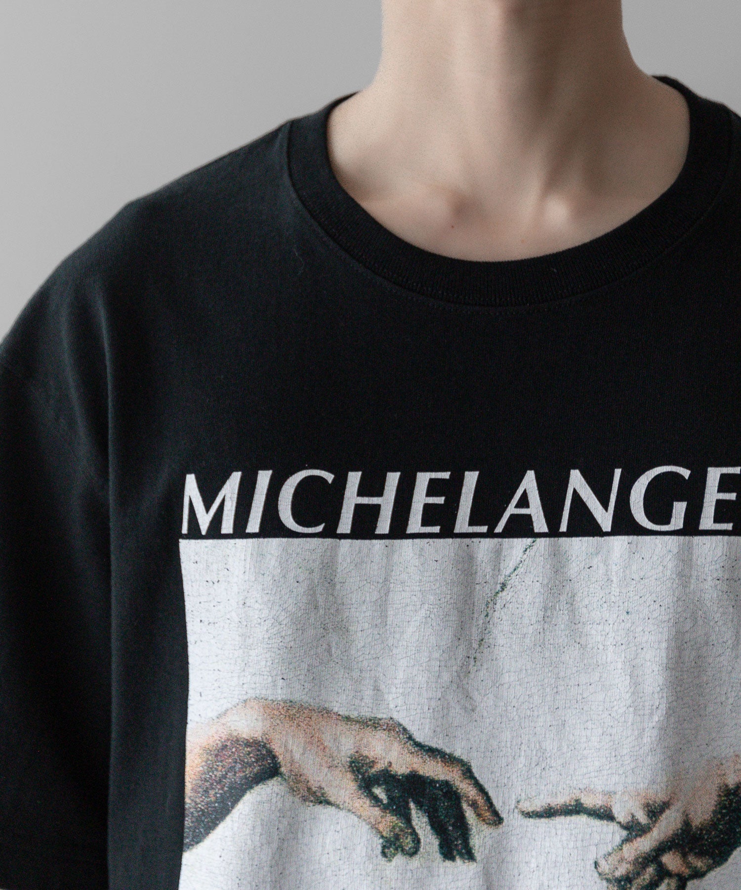 MICHELANGELO PRINT TEE S/S tshirts tシャツ  ティーシャツ カットソー 古着 ビンテージ ヴィンテージ 絵画 ストリート モード メンズ レディース ユニセックス  20代 30代 かっこいい おしゃれ アパレル ブランド コーデ  着こなし 着画