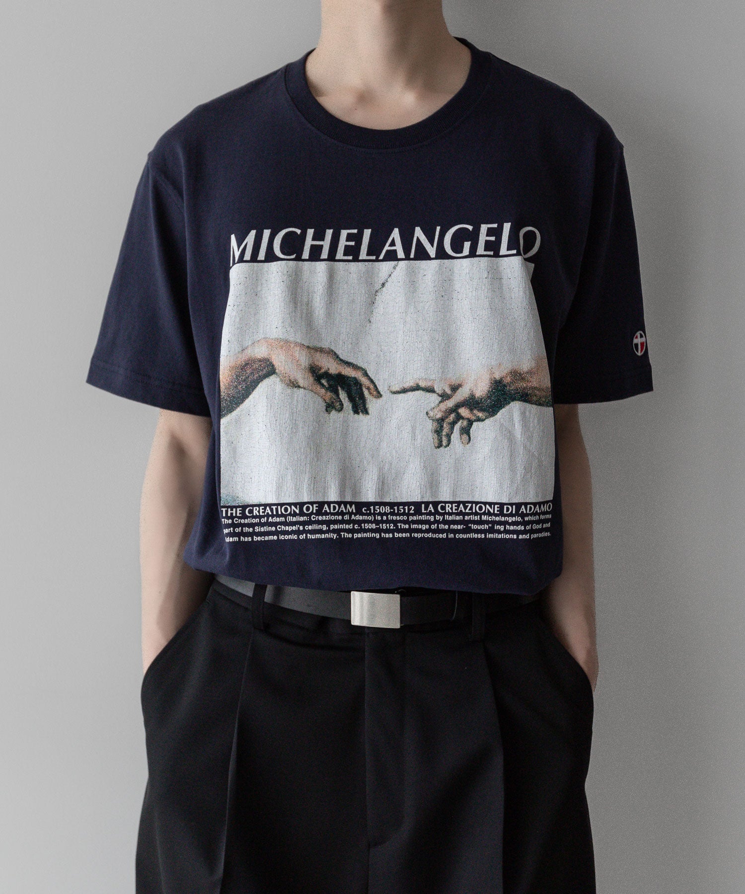 MICHELANGELO PRINT TEE S/S tshirts tシャツ  ティーシャツ カットソー 古着 ビンテージ ヴィンテージ 絵画 ストリート モード メンズ レディース ユニセックス  20代 30代 かっこいい おしゃれ アパレル ブランド コーデ  着こなし 着画 タックイン
