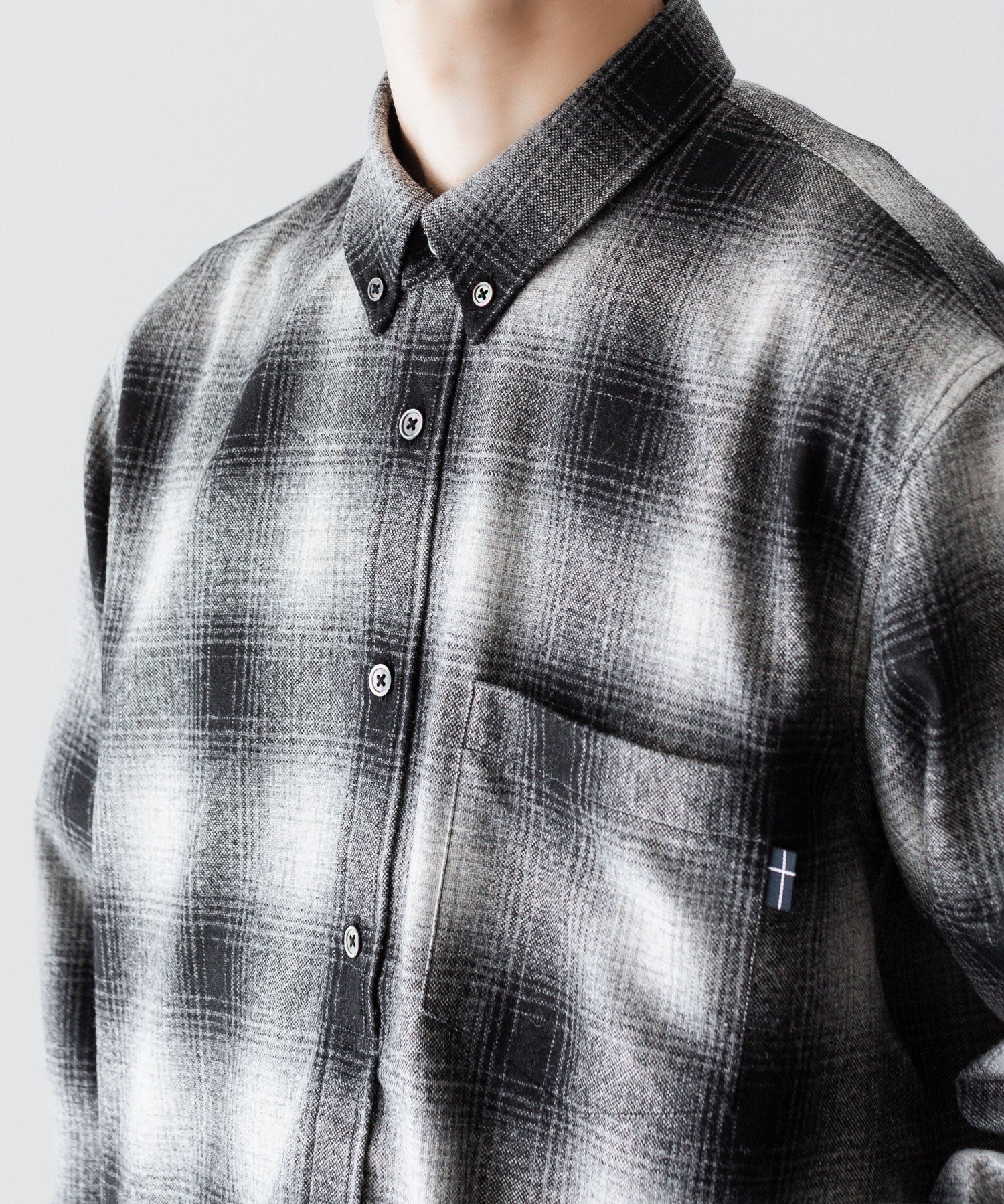 CLASSIC OMBRE CHECK PO SHIRTS L/S