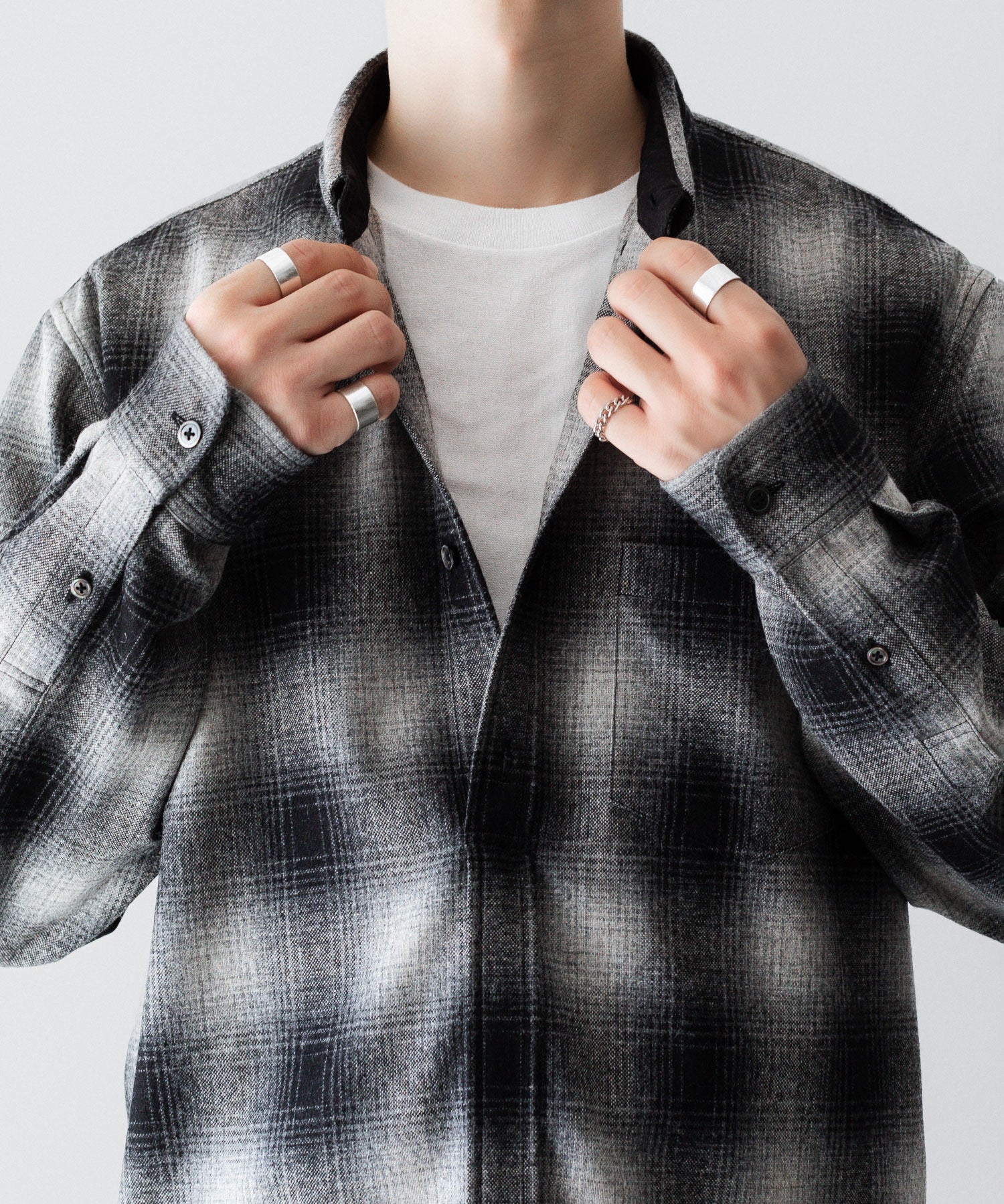 CLASSIC OMBRE CHECK PO SHIRTS L/S