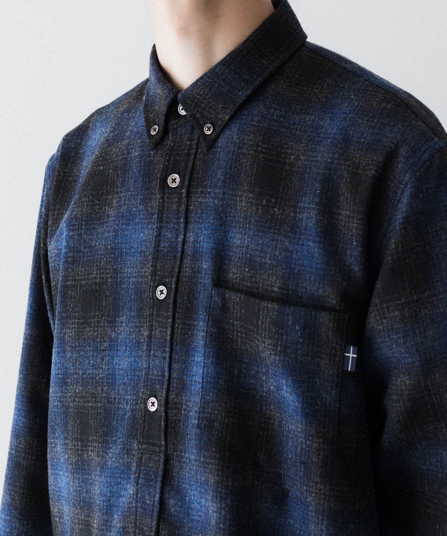 CLASSIC OMBRE CHECK PO SHIRTS L/S