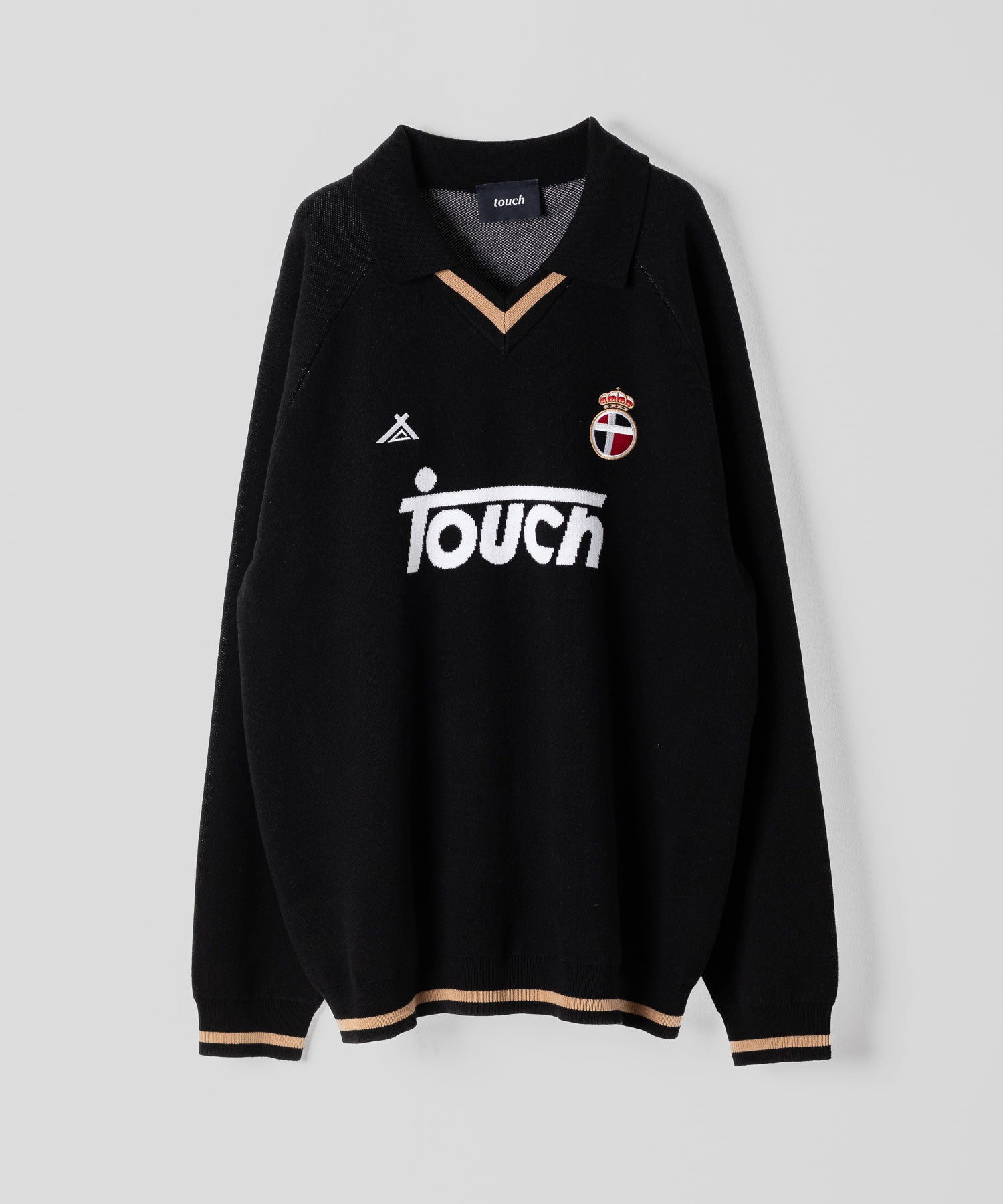 通販　オンラインショップ ネットショップ football jersey フットボール ジャージ SOCCER SWEATER　サッカー セーター サッカーシャツ ゲームシャツ ユニ ブラック ファッション ストリート モード メンズ レディース ユニセックス 20代 30代 大人 かっこいい 可愛い カワイイ おしゃれ アパレル ブランド 流行 トレンド 秋冬 ニット セーター ジャガード ジャカート 12ゲージ ハイゲージ 前 フロント シティボーイ シティガール メンズライク
